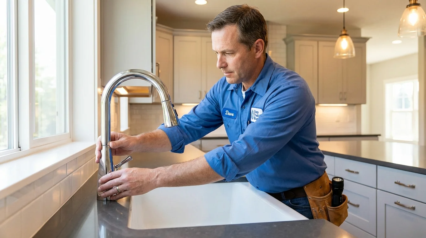 Kitchen faucet installation by Johns Plumbing LLC in Addison
